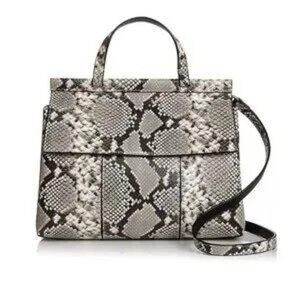 Tory Burch Block T Satchel Snakeskin,